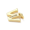 Brass Micro Pave Cubic Zirconia Charms KK-I382-03G-W-2