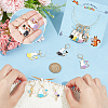 Alloy Enamel Pendant Locking Stitch Markers HJEW-AB00158-3