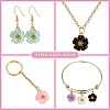 25Pcs 5 Colors Alloy Enamel Pendants ENAM-CJ0003-60-7