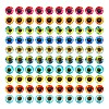 Luminous Eye Printed Glass Cabochons GGLA-PH0001-22A-1