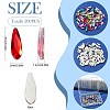 200Pcs Glass Rhinestone Cabochons MRMJ-CJC0007-17-2