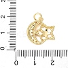 Brass Micro Pave Cubic Zirconia Pendants KK-D357-06A-G-3