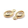 Eco-Friendly Brass with Glass Pendants KK-K268-01I-3