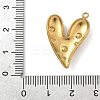 304 Stainless Steel Plastic Pearl Pendants STAS-K308-04G-3