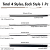 4Pcs 4 Styles Velvet & Imitation Leather Choker Necklaces NJEW-SC0001-73-2