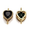 Real 18K Gold Plated Brass Micro Pave Cubic Zirconia Links Connectors ZIRC-L100-011G-2