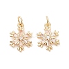 Brass Micro Pave Cubic Zirconia Pendants KK-B133-05G-01-1