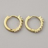 Clear Cubic Zirconia Curb Chains Shape Hoop Earrings EJEW-WH0004-41-2