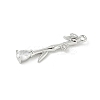 Brass Micro Pave Cubic Zirconia Pendants LS-KK-M326-13B-P-2