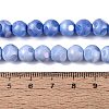 Ombre Effect Dyed Electroplate Opaque Glass Beads Strands EGLA-Q130-01A-04-5