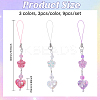 9Pcs 3 Colors Acrylic Mobile Straps HJEW-GO00075-2