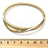 Ion Plating(IP) 304 Stainless Steel Polymer Clay Rhinestone Hinged Bangles for Women LS-BJEW-A011-16G-5