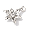 Rack Plating Brass Micro Pave Clear Cubic Zirconia Pendants KK-B092-09P-2