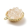 Natural Quartz Crystal Chip Pendants KK-C242-05G-17-4