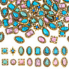 64Pcs 16 Style Zinc Alloy Cabochons MRMJ-AR0001-22-1