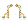 Cubic Zirconia Constellation Stud Earrings EJEW-P231-90G-07-1