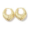 Ring with Texture Brass Hoop Earrings for Women EJEW-U008-01G-1