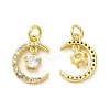 Brass Micro Pave Cubic Zirconia Pendants KK-E068-VB419-1