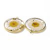 Transparent Clear Epoxy Resin Pendants RESI-L036-12G-08-3