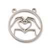 Non-Tarnish 201 Stainless Steel Outline Pendants STAS-E175-02P-1