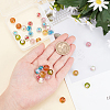 32Pcs 8 Colors Handmade Gold Sand Lampwork Rondelle Beads Strands LAMP-OC0001-44-3