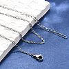 Non-Tarnish 304 Stainless Steel Cable Chain Necklace X-STAS-T040-PJ204-45-4