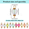 200Pcs 10 Colors Transparent Acrylic Pendants PALLOY-GO00013-2