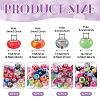 120Pcs 4 Styles Transparent & Opaque Large Hole Acrylic European Beads PACR-TA0001-14-3