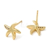 Rack Plating Brass Starfish Stud Earrings EJEW-M235-05G-2