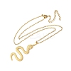 304 Stainless Steel Snake Pendant Necklaces for Women Men LS-NJEW-Z063-03G-07-2