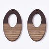 Resin & Walnut Wood Pendants RESI-T023-08-3