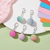 Round Imitation Pearl Acrylic Pendant Decorations HJEW-JM01720-S-1