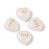 Natural Quartz Crystal Heart Engraving MBTI Type 16 Personality Figurines Statues for Home Office Desk Decorations G-K353-05-2