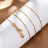 Adjustable Electroplate Brass Venetian Chain Necklaces LS-MAK-L028-02G-4