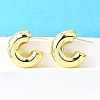 Rack Plating Brass C-shape Stud Earrings EJEW-G288-32D-G-4