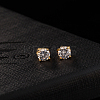 Real 18K Gold Plated Adorable Design Brass Cubic Zirconia Stud Earrings EJEW-EE0001-171B-3