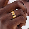 Brass Micro Pave Cubic Zirconia Finger Rings FS-WG6545E-16-1