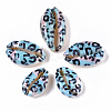 Printed Natural Cowrie Shell Beads SSHEL-R047-01-B05-2