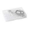 DIY Square Alloy Commemorative Photo Pendants Making Kits DIY-FS0009-22-6