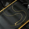 1mm Rack Plating Brass Column Link Chain Adjustable Slider Necklaces for Women Men MAK-L044-54G-3