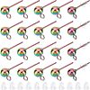 50Pcs Rainbow Color Stainless Steel Stud Earring Findings STAS-UN0037-07A-1