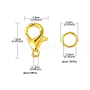 50Pcs Zinc Alloy Lobster Claw Clasps FIND-YW0003-95-3