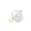Natural Cultured Freshwater Pearl Round Charms PALLOY-JF04193-01-5