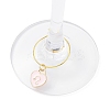 12Pcs Heart with Constellation Alloy Enamel Wine Glass Charms Sets AJEW-JO00230-02-4