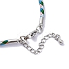 Polyester Cord Braided Bracelet Makings MAK-Z003-01P-24-3