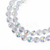 Electroplate Transparent Glass Beads Strands X-EGLA-N002-34A-C03-3