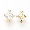 Brass Cubic Zirconia Links KK-Q669-40G-2