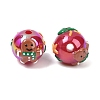 Christmas UV Plating Opaque Acrylic Beads OACR-H057-01A-2
