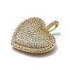 Brass Micro Pave Cubic Zirconia Pendants KK-C090-44G-2