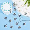 14Pcs Ion Plating(IP) 201 Stainless Steel Pendants STAS-CN0001-36-4